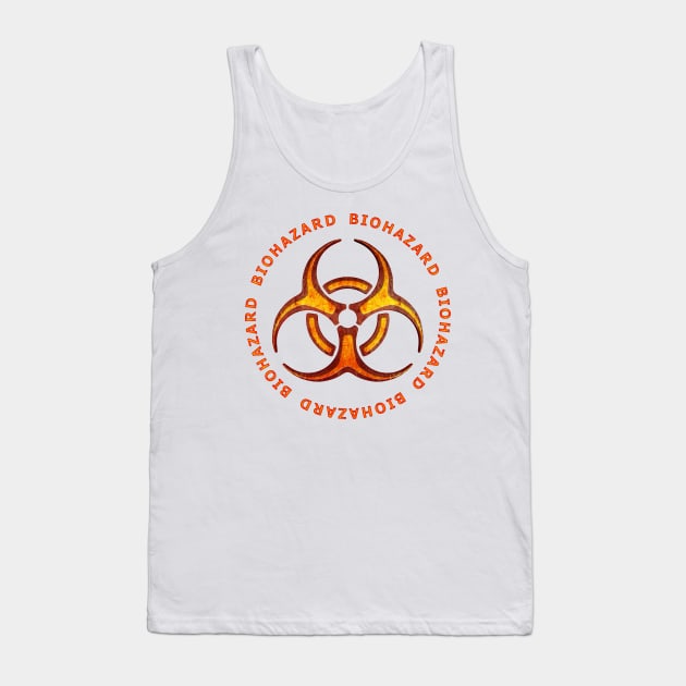 Biohazard Zombie Warning Tank Top by Packrat